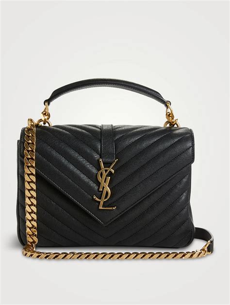 holt renfrew ysl bags|Medium Collège YSL Monogram Leather Bag .